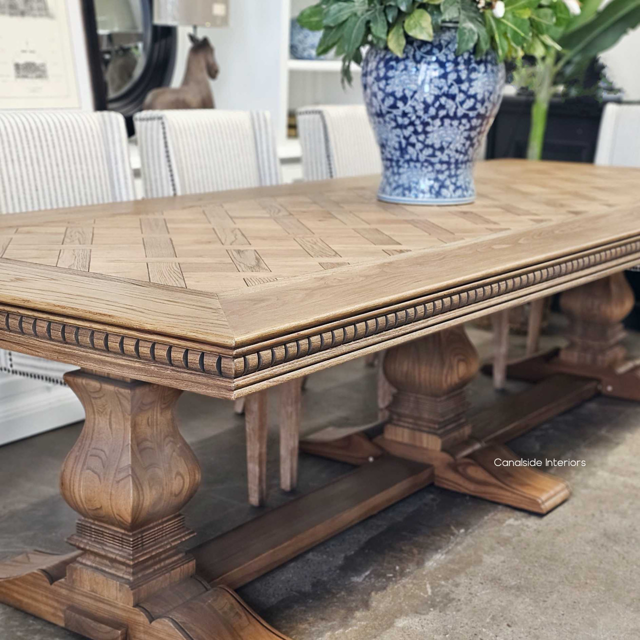 View of the banquet-sized Berenson Table, ideal for grand celebrations and family feasts