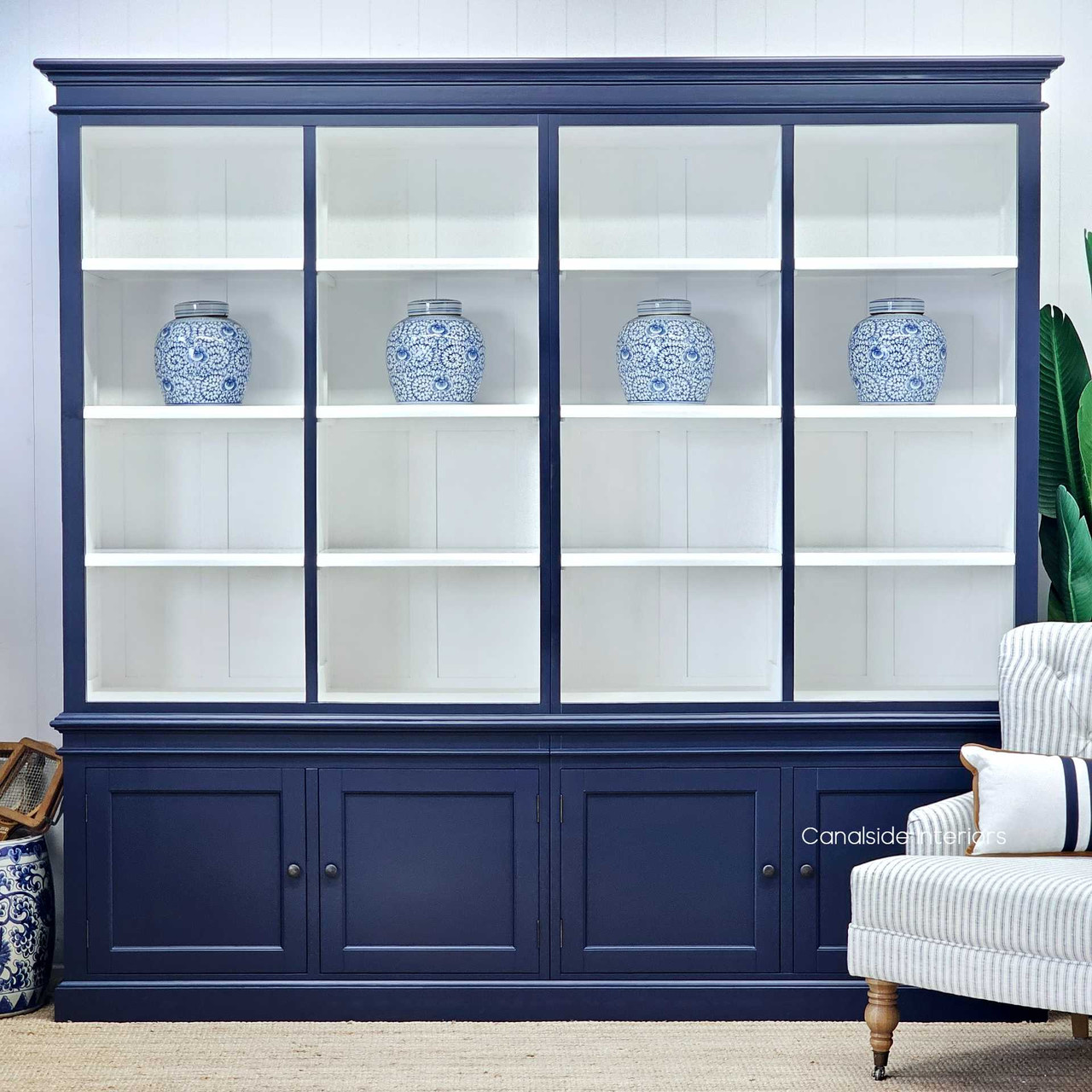 Full Frontal with Doors Closed presenting the Grange display unit with all doors closed, highlighting its sleek and unified appearance.