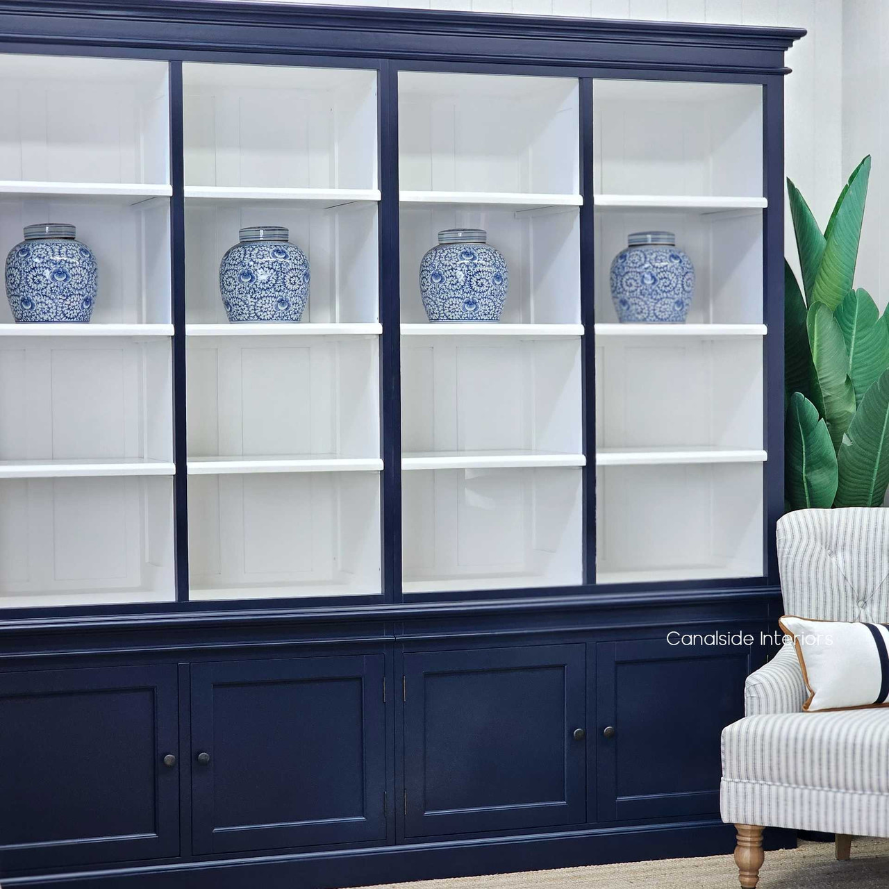 Side Angle of the Grange 4 Bay Wall Unit, highlighting its depth and dimensionality.