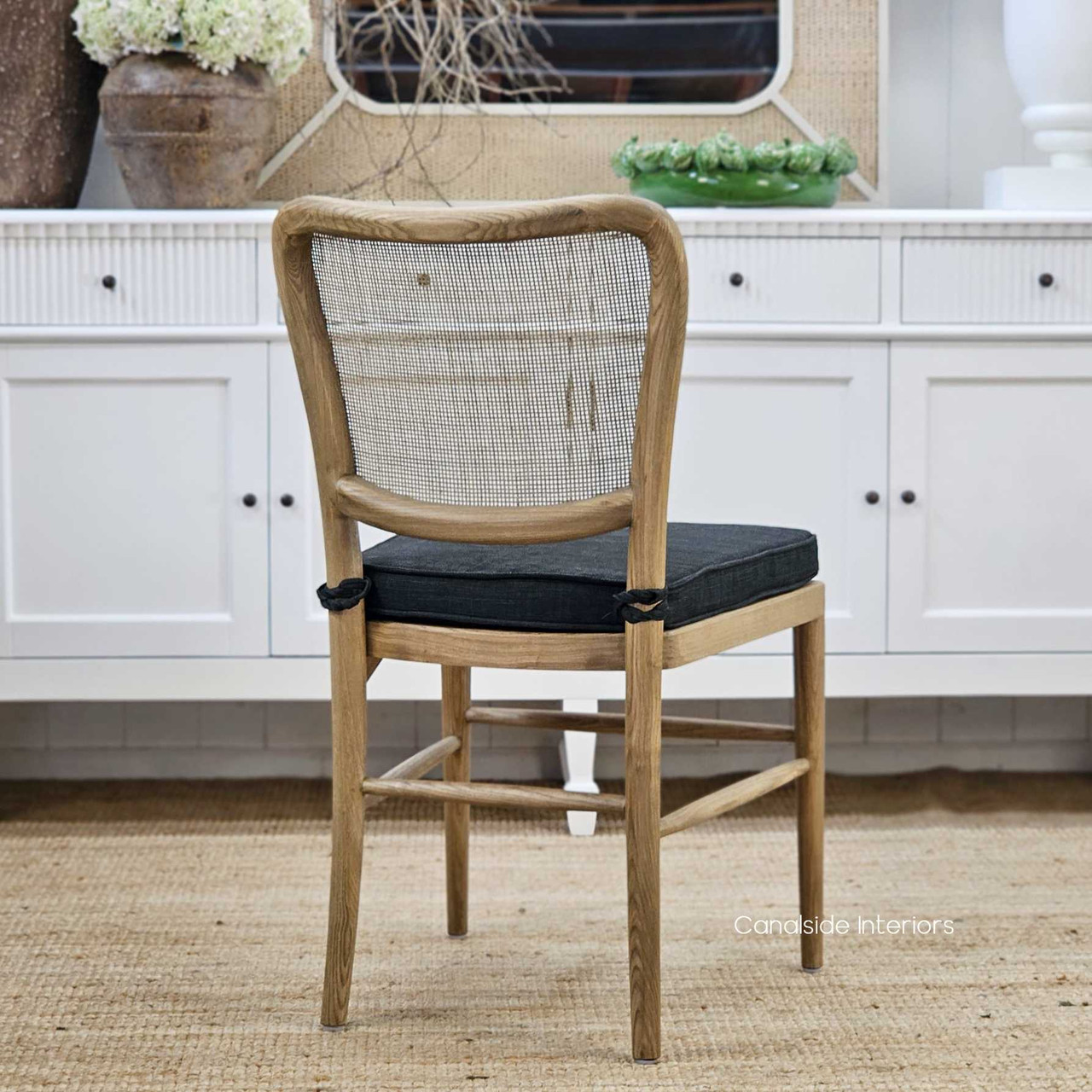 Contemporary Noda Solid Oak Chair, rear view
