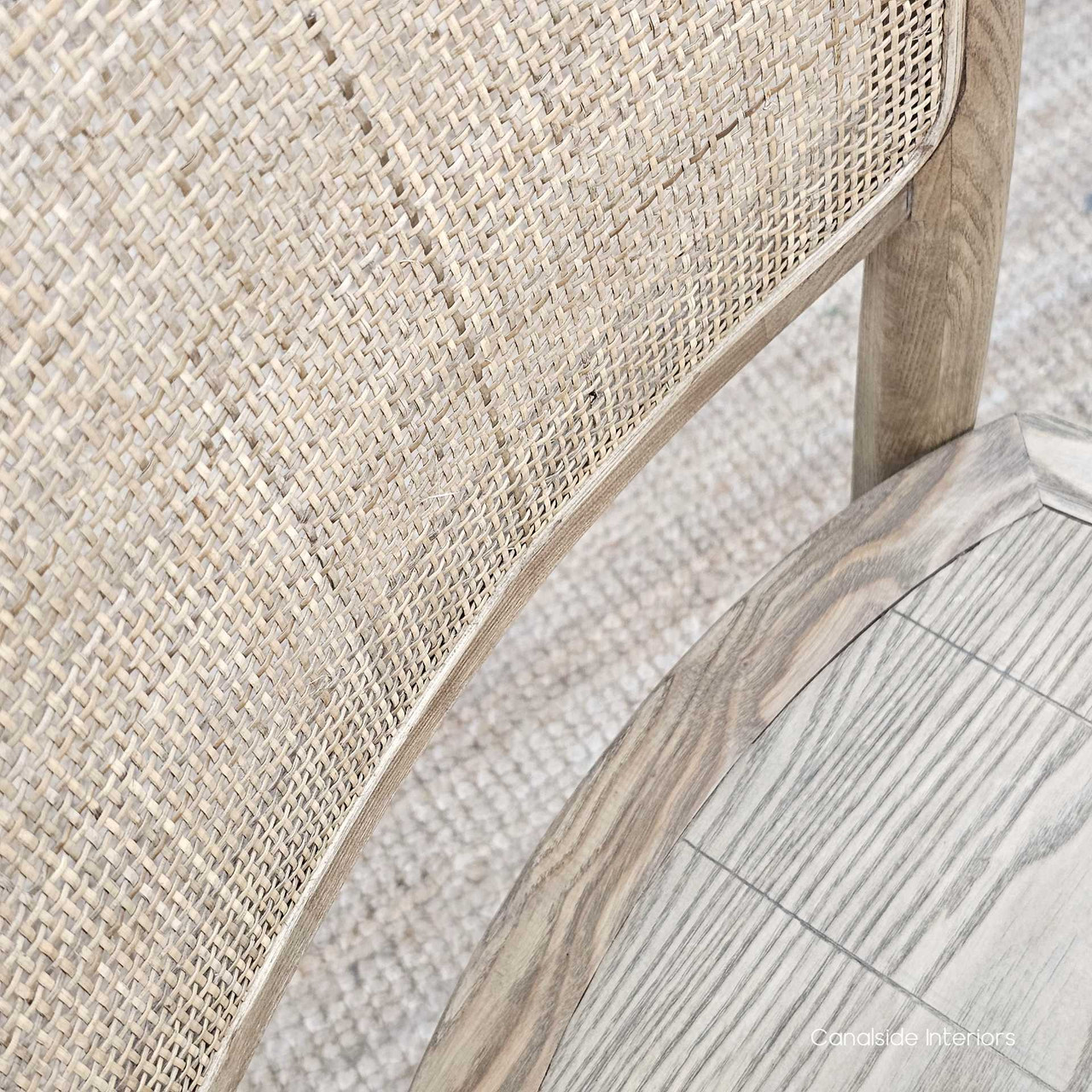 Noda Solid Oak Dining Chair, Natural Finish Close-Up