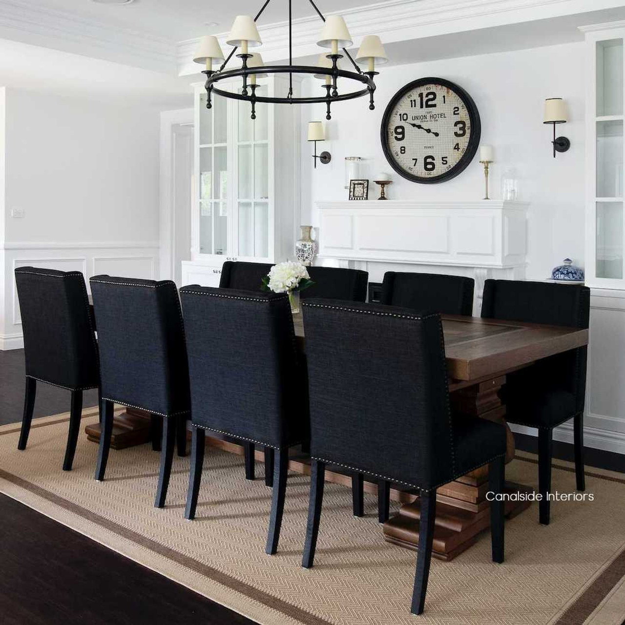 imposing view of the Chambers Banquet Table, perfectly encapsulating the essence of a modern, yet timeless dining setting