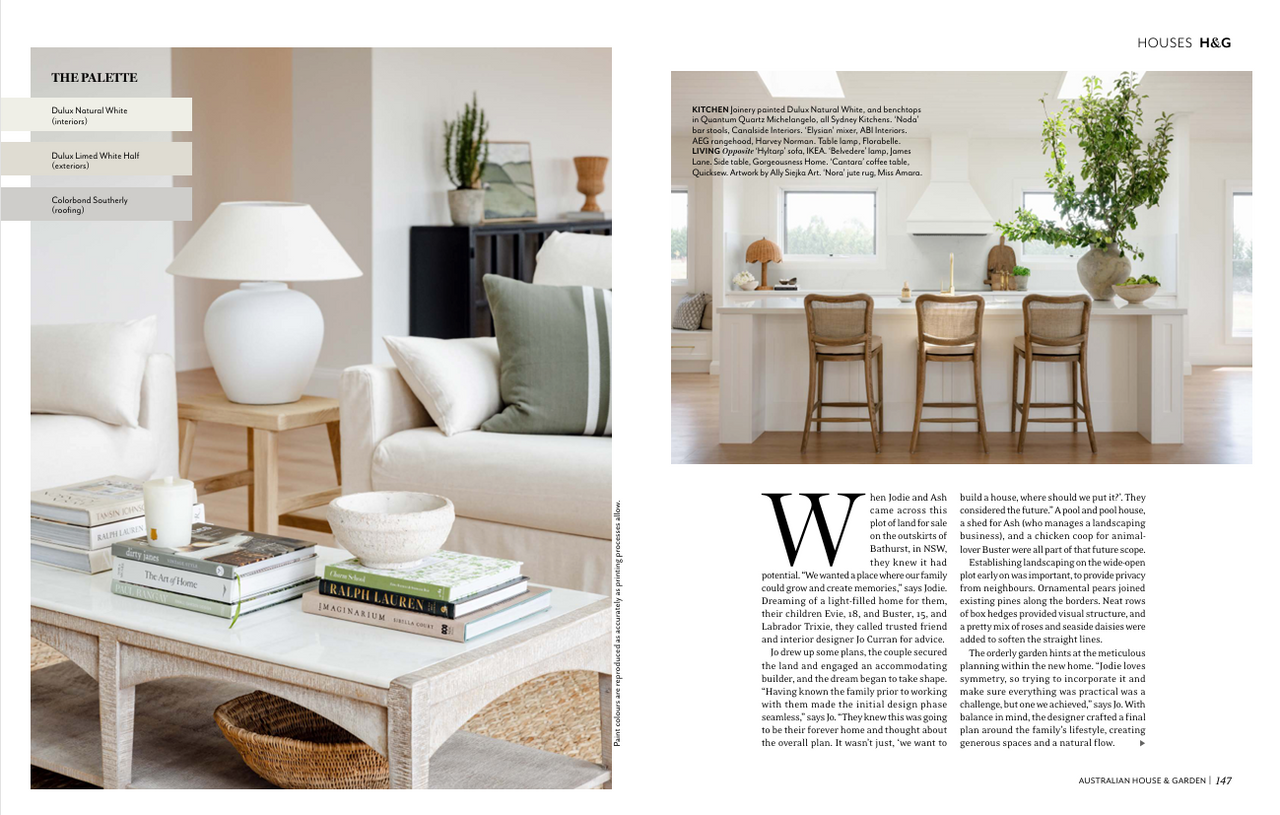 Bar seating by Canalside Interiors, spotlighted in House & Garden June edition.