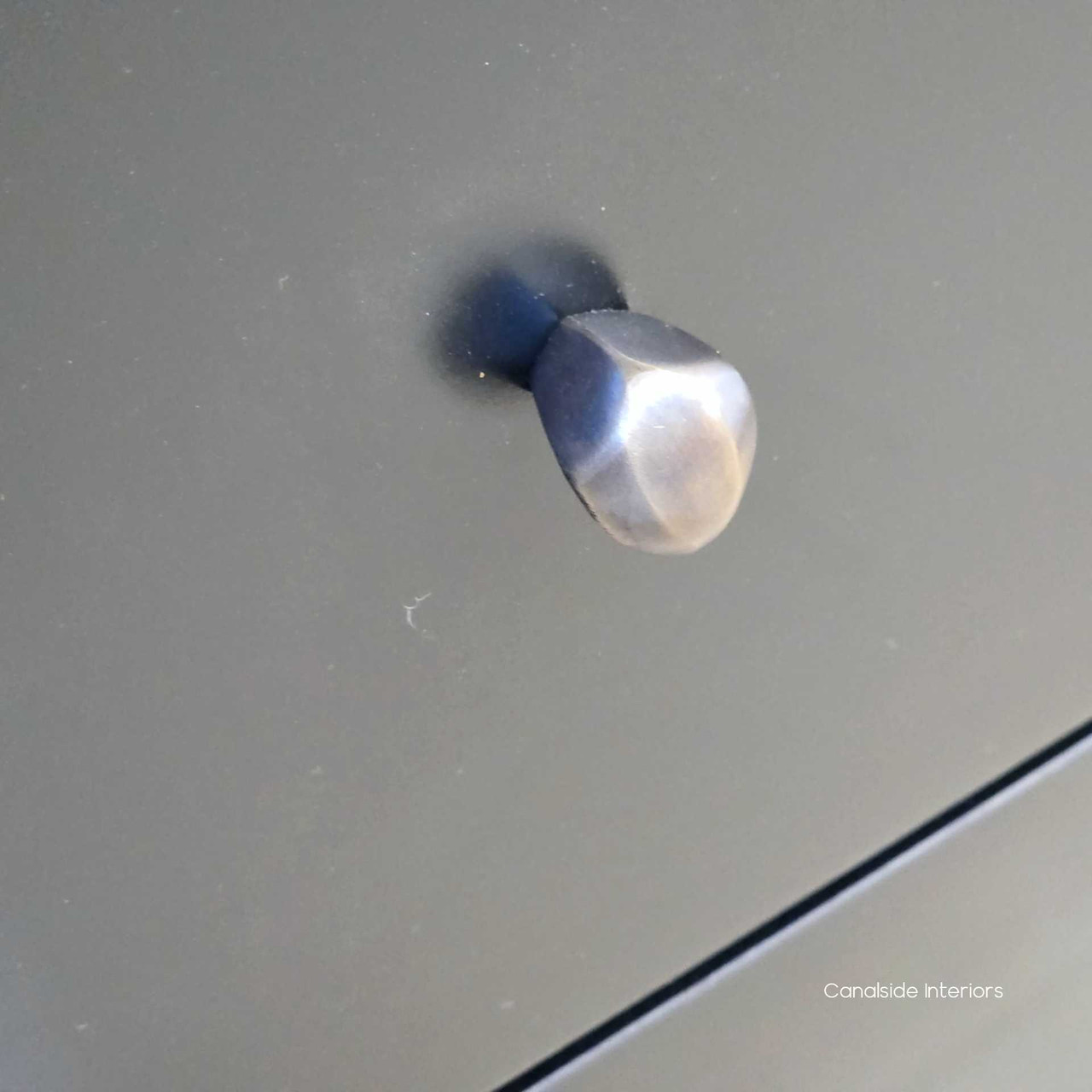 Close-up of the drawer on the Creemore 6 Drawer Chest in Black, highlighting the clean lines and balanced proportions of the drawer layout.