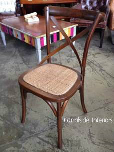 Cross Back Chair Walnut CHAIRS, CAFE FURNITURE, HAMPTONS Style, PLANTATION Style, CHAIRS Dining, CAFE FURNITURE Stools & Chairs