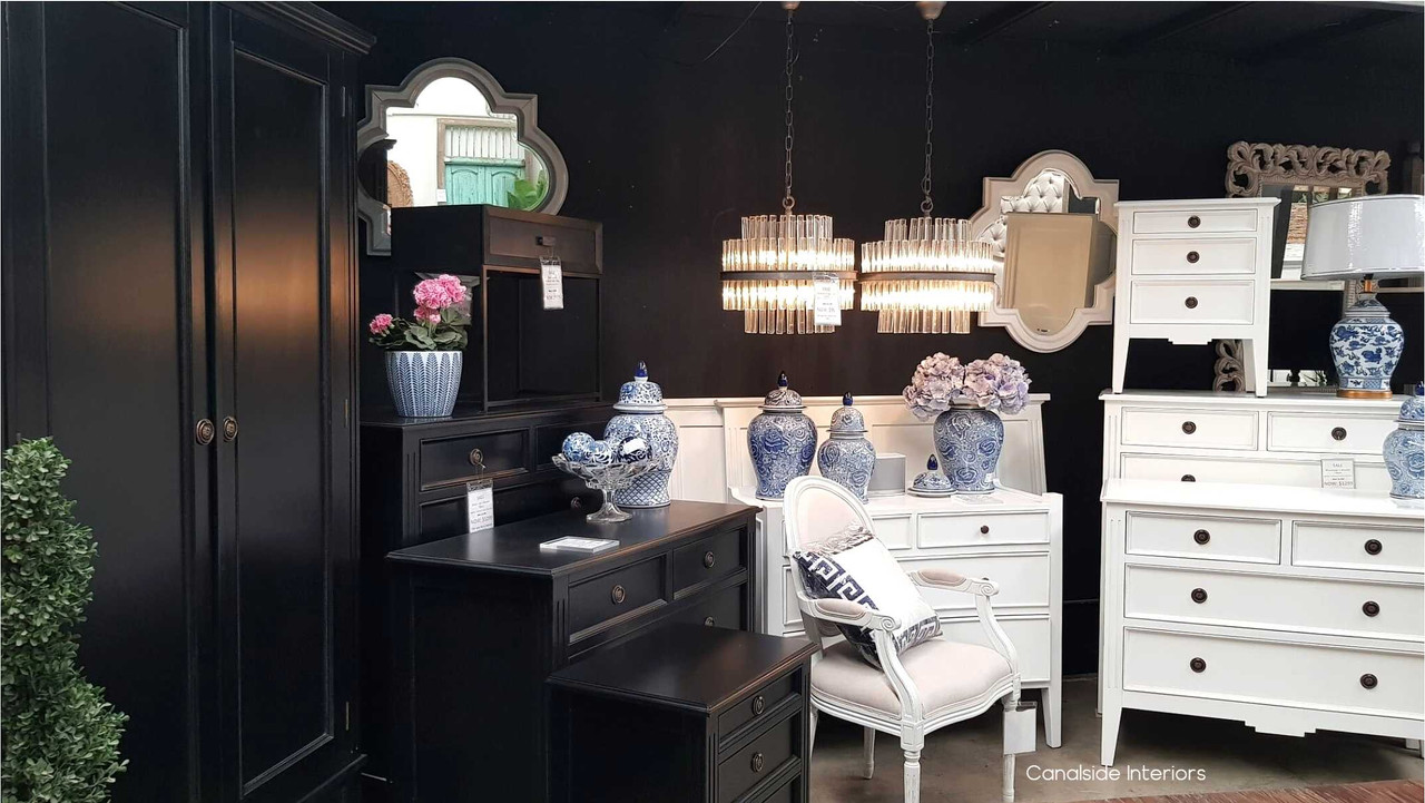 Peninsula Queen Headboard White  BEDROOM Headboards & Ottomans,