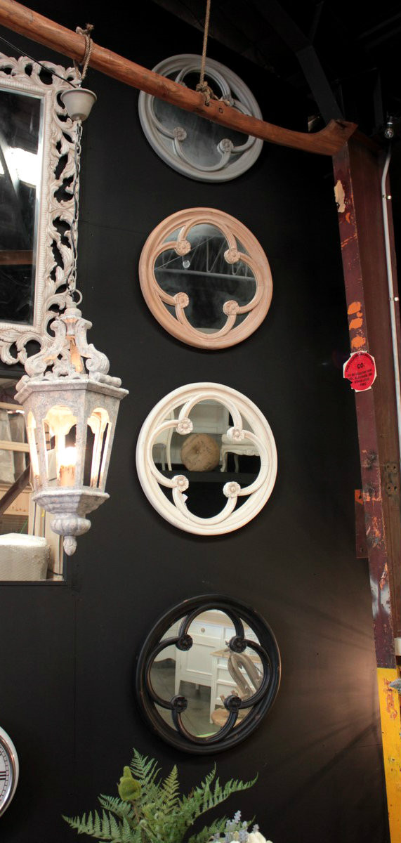 Chloe Mirror Distressed White