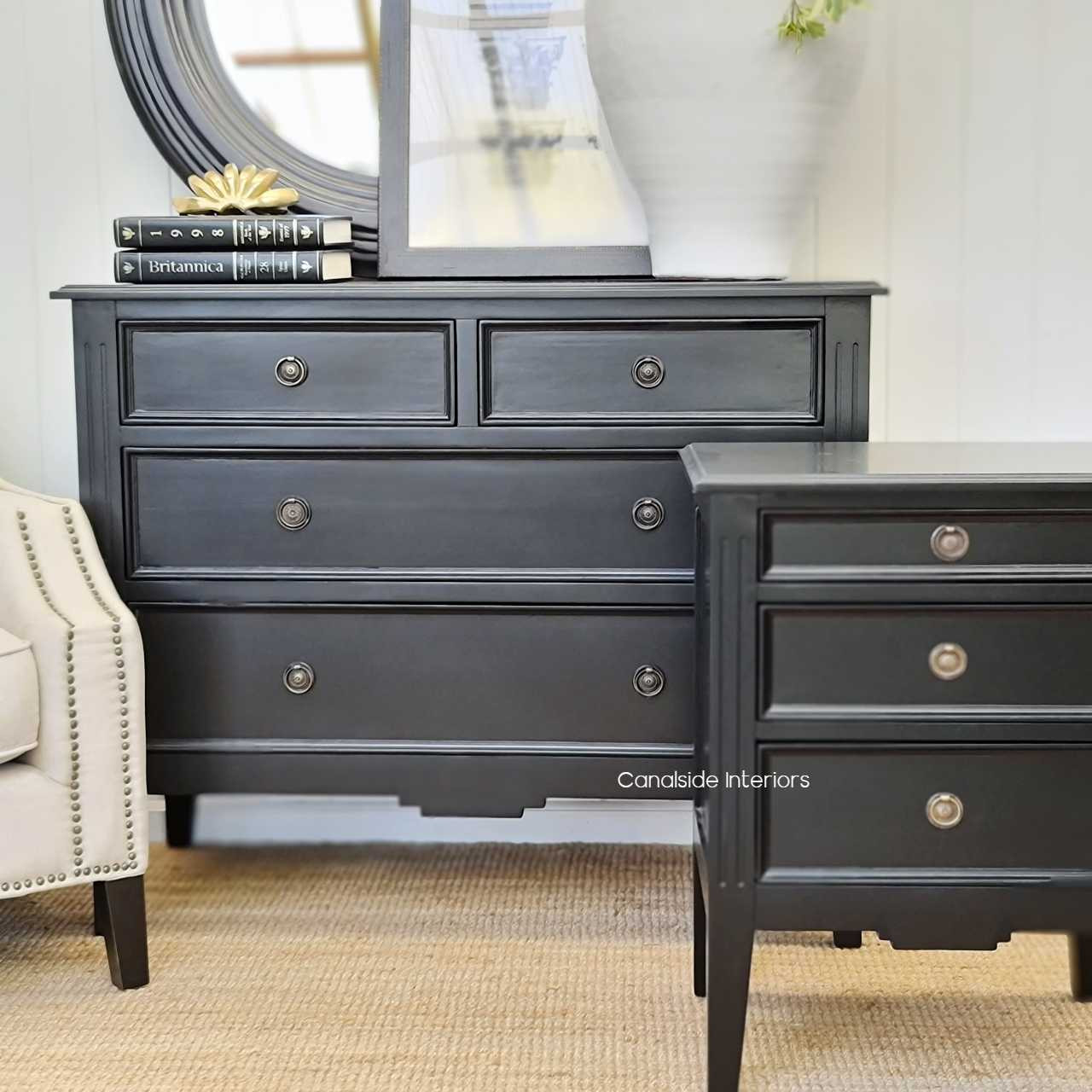 Perspective, highlighting the chest's depth and robust construction, perfect for any interior design.