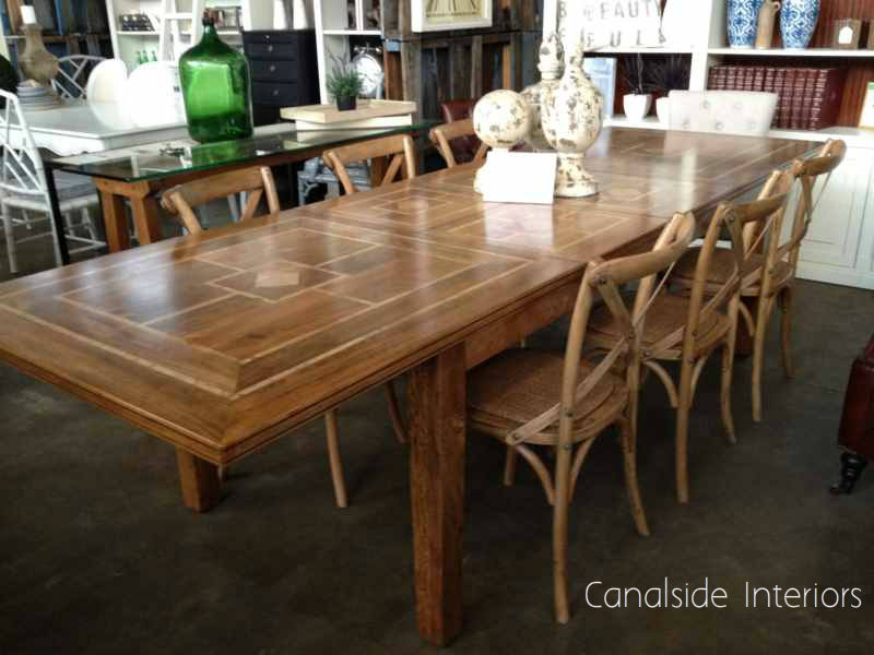 Florence Marble Inlay Double Extension Dining Table DOUBLE EXTENSION 3.1M  for April TABLES, HAMPTONS Style, PLANTATION Style, TABLES Dining Tables