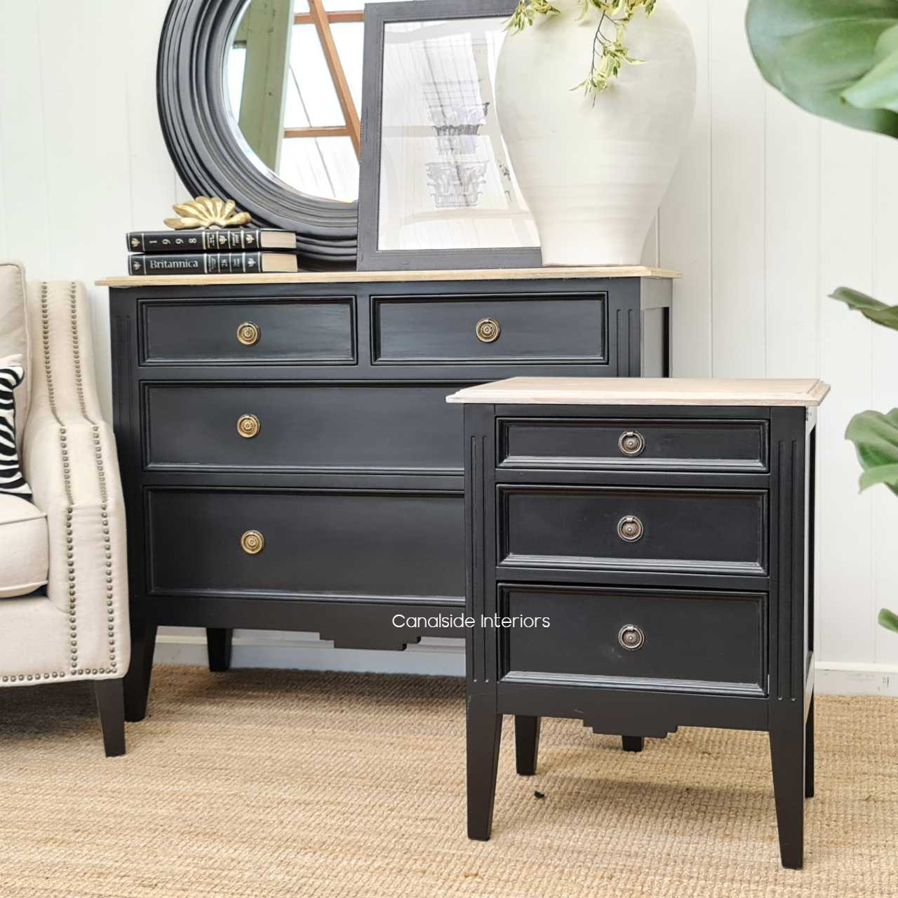 The chest in a living room setup, demonstrating its versatility as an elegant storage unit that complements various decor styles.