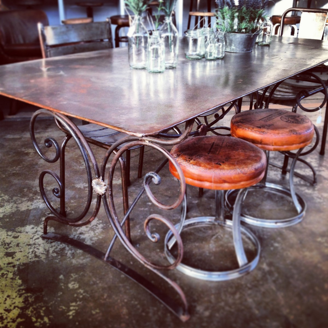 Katherine Steel Ornamental Dining Table