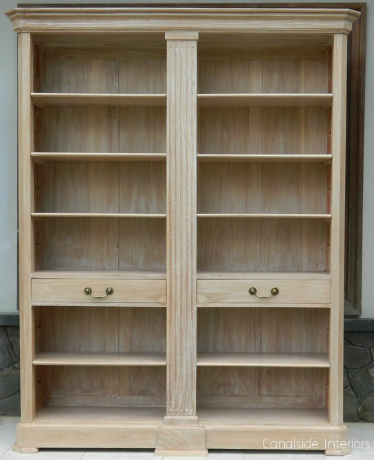 Cheverney Open Bookcase Limewash