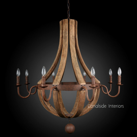 The chandelier featured in a studio setting, where it adds a rustic yet elegant charm, perfect for creating a peaceful retreat.