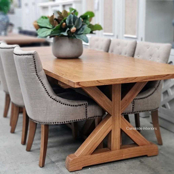 Harvest Double Extension Dining Table tables, extension tables, hamptons, hamptons table, provincial, plantation, dining tables, trestle base, dining room, cross base, cross dining table, rustic, criss cross, farmhouse, coastal