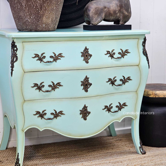Shot with modern and antique pieces nearby, demonstrating versatility in layered interiors.
