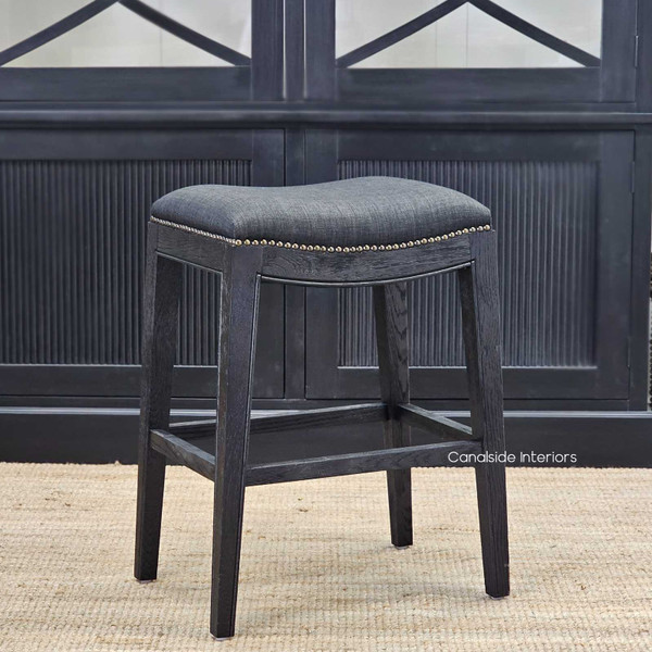 Profile view of the Mila II Bar Stool, ideal for adding a touch of timeless elegance to any lounge room
