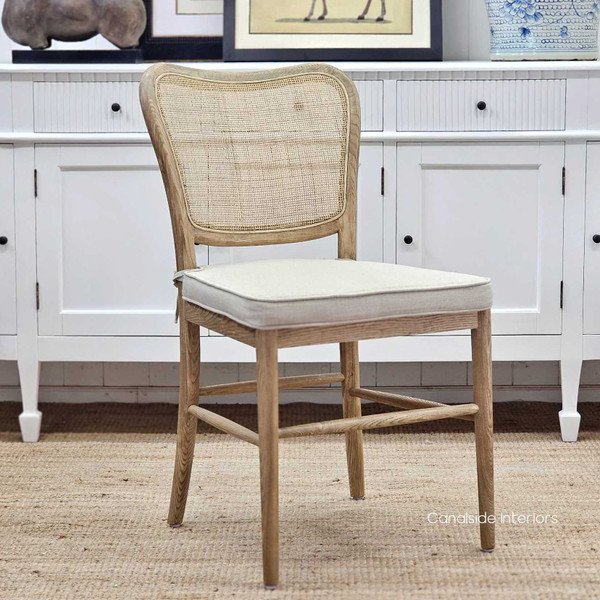 Noda Solid Oak Chair, Simple and Chic Addition to Any Dining Space, Angled View
