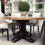 The table set in a rustic Hamptons-style dining room, illustrating its versatility and harmonious fit within various decor themes.