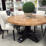 The table set in a rustic Hamptons-style dining room, illustrating its versatility and harmonious fit within various decor themes.
