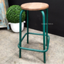 Axis Industrial Bar Stool Distressed Green
