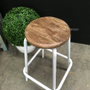 Axis Industrial Bar Stool Distressed White