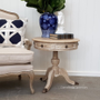 Cobble Hill II Round Side Table Limewash  FRENCH  FURNITURE, TABLES, HAMPTONS Style, PLANTATION Style, TABLES Side Tables, LIVING Coffee & Side Tables, BEDROOM Bedsides