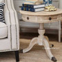 Cobble Hill II Round Side Table Limewash  FRENCH  FURNITURE, TABLES, HAMPTONS Style, PLANTATION Style, TABLES Side Tables, LIVING Coffee & Side Tables, BEDROOM Bedsides