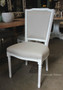 Stark Dining Chair Distressed White with cream upholstery  FRENCH  FURNITURE, CHAIRS, HAMPTONS Style, PLANTATION Style, CHAIRS Dining