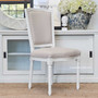 Stark Dining Chair Distressed White with cream upholstery  FRENCH  FURNITURE, CHAIRS, HAMPTONS Style, PLANTATION Style, CHAIRS Dining