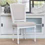Stark Dining Chair Distressed White with cream upholstery  FRENCH  FURNITURE, CHAIRS, HAMPTONS Style, PLANTATION Style, CHAIRS Dining