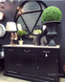 Clermont Sideboard Black with limewash top
