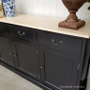 Clermont Sideboard Black with limewash top