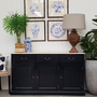 Clermont Sideboard Black with limewash top