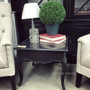 Laurent Side Table Coffee Table Black Distressed