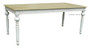 Chandon Dining Table Distressed White with Limewash Top
