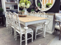 Chandon Dining Table Distressed White with Limewash Top