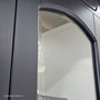 Close-up of the glass-panelled doors, revealing the intricate design and quality craftsmanship of the Key Largo Display Unit.