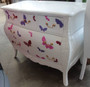 Couleur Bombe French Commode Grey with Yellow Polka Dots