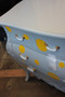 Couleur Bombe French Commode Grey with Yellow Polka Dots