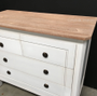 Beckett Chest of Drawers Distressed White Limewash Top  BEDROOM, HAMPTONS Style, PLANTATION Style, BEDROOM Chests & Commodes, TABLES Sideboards & Buffets, STORAGE, STORAGE Sideboards & Buffets