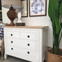 Beckett Chest of Drawers Distressed White Limewash Top  BEDROOM, HAMPTONS Style, PLANTATION Style, BEDROOM Chests & Commodes, TABLES Sideboards & Buffets, STORAGE, STORAGE Sideboards & Buffets