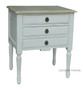 Elissa Bedside Distr. White Limewash Top  FRENCH  FURNITURE, BEDROOM, TABLES, HAMPTONS Style, PLANTATION Style, TABLES Side Tables, LIVING Coffee & Side Tables, BEDROOM Bedsides