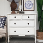 Elissa Chest of Drawers Distr. White  FRENCH  FURNITURE, BEDROOM, HAMPTONS Style, PLANTATION Style, BEDROOM Chests & Commodes, TABLES Sideboards & Buffets, STORAGE, STORAGE Sideboards & Buffets