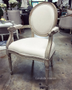 Sansa Carver Chair Weathered Oak with cream upholstery  FRENCH  FURNITURE, CHAIRS, HAMPTONS Style, PLANTATION Style, CHAIRS Dining, CHAIRS Lounge, LIVING Room, LIVING Chairs