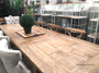 Florence Rustic Top Marble Inlay Double Extension Dining Table DOUBLE EXTENSION 3.1M