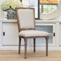 Weathered oak Stark Dining Chair with cream seat - the embodiment of Hamptons elegance, perfect for a sophisticated dining room - Canalside Interiors