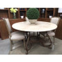 Santiago Round Dining Table with Cream Marble Top