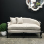 Arya 2.5 Seater Canape Sofa Distressed Black with cream upholstery  FRENCH  FURNITURE, CHAIRS, HAMPTONS Style, PLANTATION Style, CHAIRS Lounge, LIVING Room, LIVING Chairs