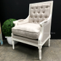 Pearson Armchair Distressed White with Cream Upholstery  FRENCH  FURNITURE, CHAIRS, HAMPTONS Style, PLANTATION Style, CHAIRS Lounge, LIVING Room, LIVING Chairs