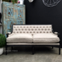 Pearson Sofa Canape Distressed Black with Cream Upholstery  FRENCH  FURNITURE, CHAIRS, HAMPTONS Style, PLANTATION Style, CHAIRS Lounge, LIVING Room, LIVING Chairs